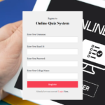Register Page online quiz